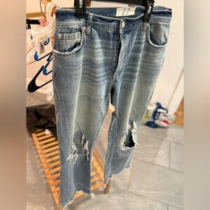 We The Free Women's Distressed Blue Jeans, Size 27